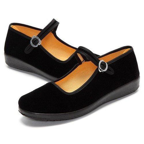 Black Buckle Casual Shoes