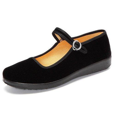 Black Buckle Casual Shoes