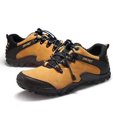 Men Breathable Suede Non-slip Lace Up Outdoor Hiking Sneakers