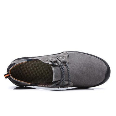 Men Hiking Pigskin Leather Slip Resistant Outdoor Casual Shoes