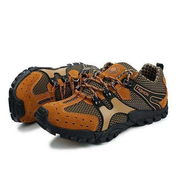 Suede Mesh Breathable Button Outdoor Sport Jogging Hiking Athletic Sneakers