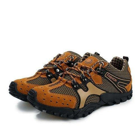 Suede Mesh Breathable Button Outdoor Sport Jogging Hiking Athletic Sneakers