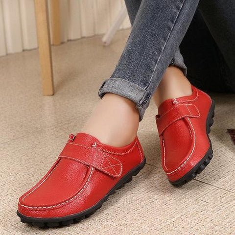 Soft Leather Flat Shoes