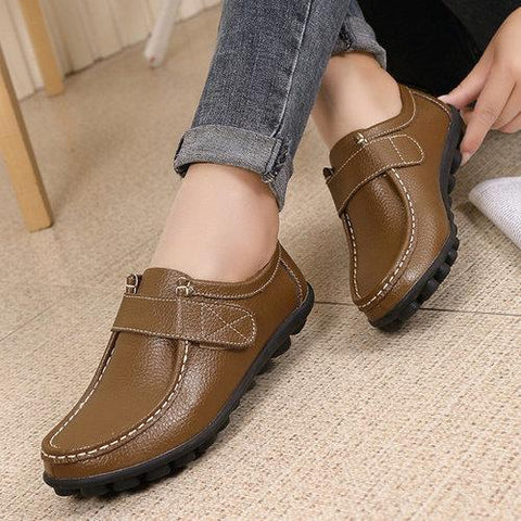 Soft Leather Flat Shoes