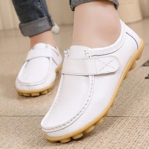 Soft Leather Flat Shoes