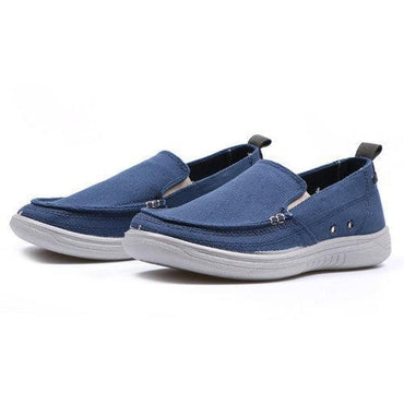 Canvas Breathable Stitching Slip On Lazy Loafers For Men