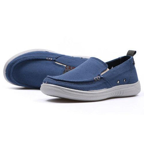 Canvas Breathable Stitching Slip On Lazy Loafers For Men