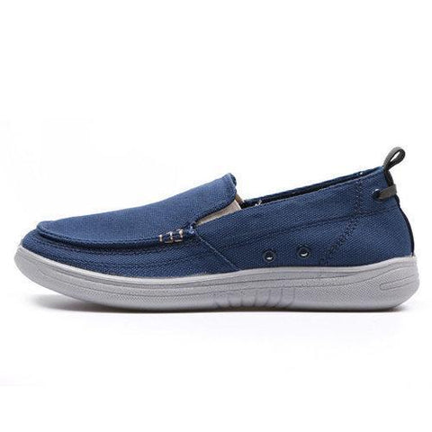 Canvas Breathable Stitching Slip On Lazy Loafers For Men