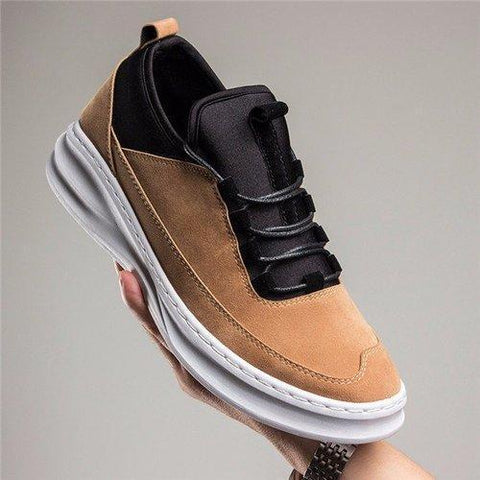 Stitching Color Match Suede Casual Running Sport Shoes