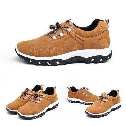 Men Suede Casual Lace Up Hiking Shoes