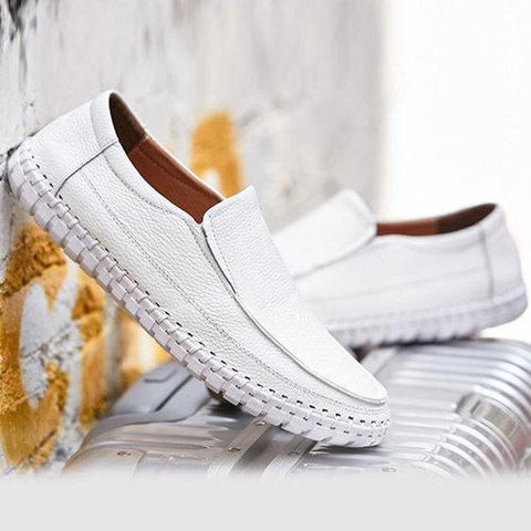 Big Size Sewing Soft Sole Breathable Slip On Shoes Casual Driving Loafers