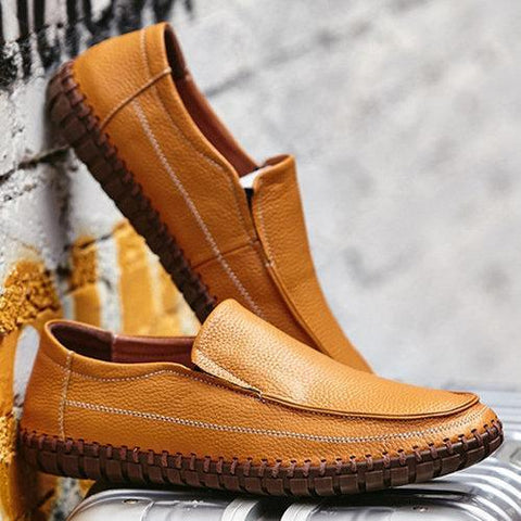 Big Size Sewing Soft Sole Breathable Slip On Shoes Casual Driving Loafers