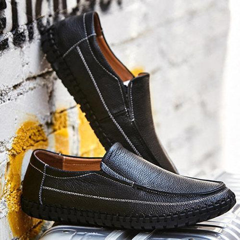 Big Size Sewing Soft Sole Breathable Slip On Shoes Casual Driving Loafers