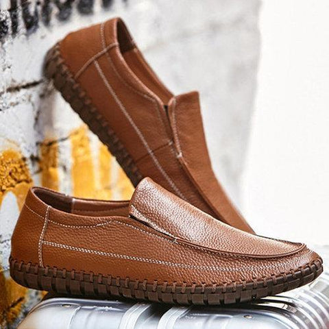 Big Size Sewing Soft Sole Breathable Slip On Shoes Casual Driving Loafers