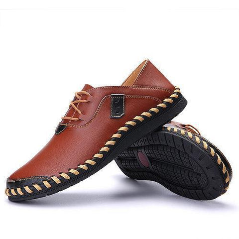 Men's Stitching Casual Lace Up Driving Loafers