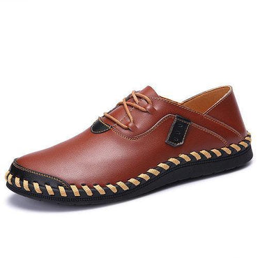 Men's Stitching Casual Lace Up Driving Loafers