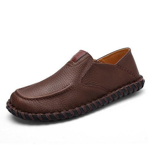 Men's Stitching Soft Sole Flat Shoes Slip On Casual Driving Loafers