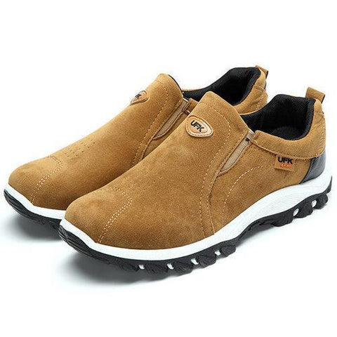 Men Hiking Suede Breathable Slip Resistant Slip On Outdoor S