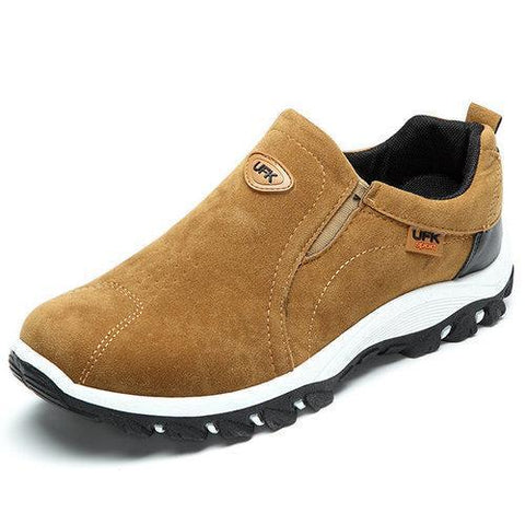 Men Hiking Suede Breathable Slip Resistant Slip On Outdoor S