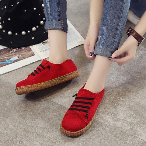 Suede Slip On Soft Loafers Lazy Casual Flat Shoes