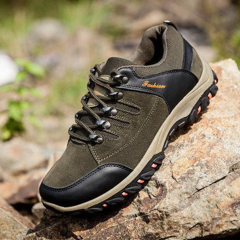 Men Hiking Metal Eyelets Outdoor Sport Water Resistant Non-slip Sneakers