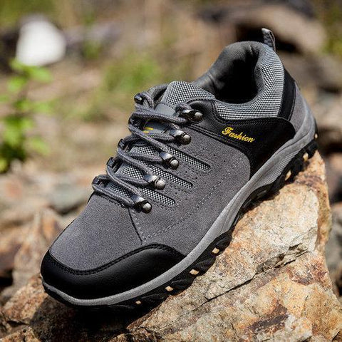 Men Hiking Metal Eyelets Outdoor Sport Water Resistant Non-slip Sneakers