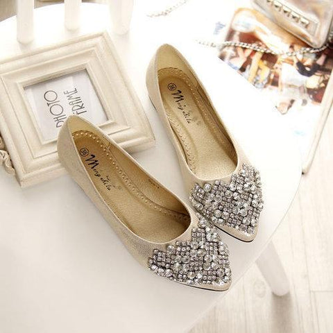 Big Size Rhinestone Shoes