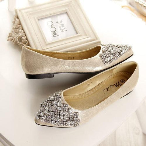 Big Size Rhinestone Shoes