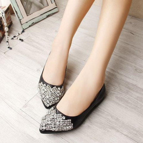 Big Size Rhinestone Shoes