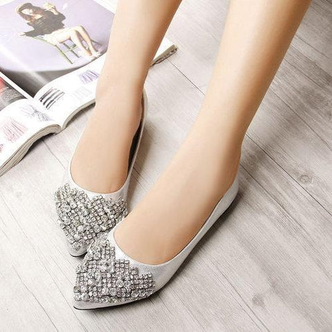 Big Size Rhinestone Shoes