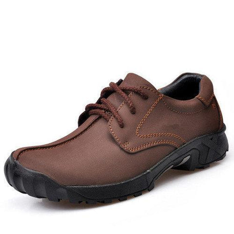 Hiking Cow Leather Slip Resistant Outdoor Casual Sport Sneakers For Men