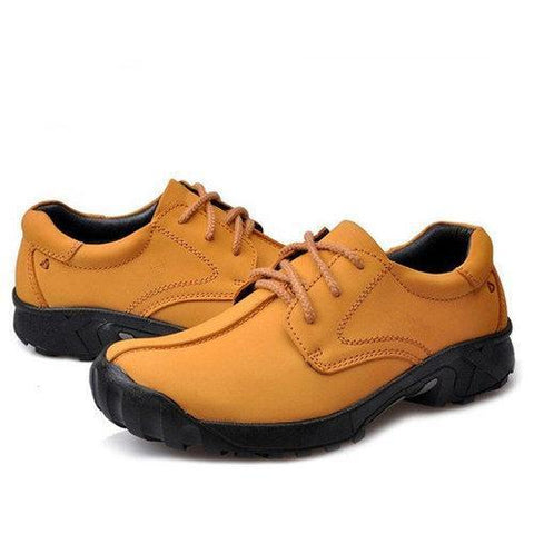 Hiking Cow Leather Slip Resistant Outdoor Casual Sport Sneakers For Men