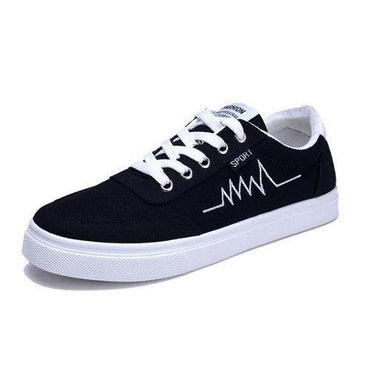 Men's Canvas Comfortable Sport Lace Up Flat Casual Shoes