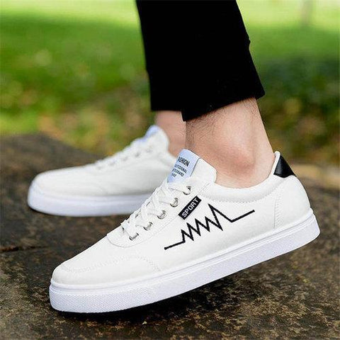 Men's Canvas Comfortable Sport Lace Up Flat Casual Shoes