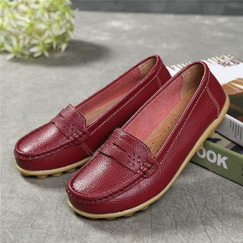 Big Size Pattern Leather Shoes