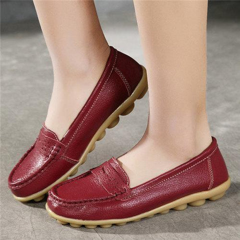 Big Size Pattern Leather Shoes