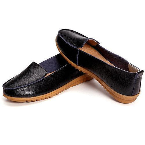 Pure Color Loafers Slip On Flat Casual Shoes For Women