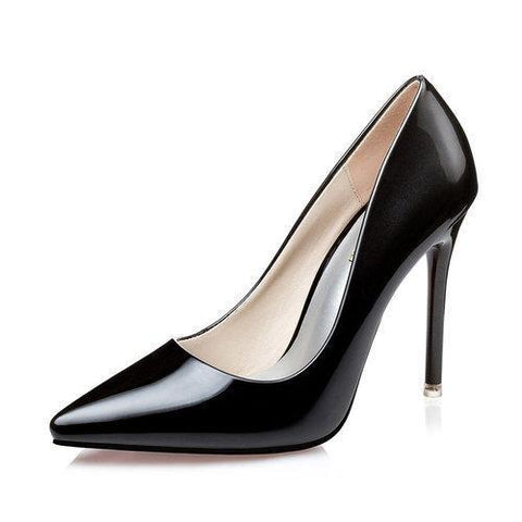 Color Blocking Pointed Toe High Heel Lady Pumps Stilettos