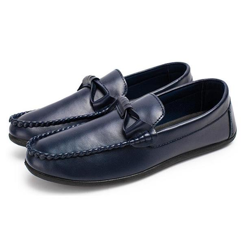 Men British Style Bow Decoration Laze Shoes Flat Casual Loafers