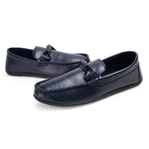 Men British Style Bow Decoration Laze Shoes Flat Casual Loafers