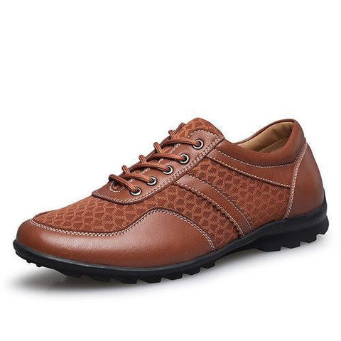 Men Large Size Mesh Fabric Splicing Breathable Outdoor Sport Casual Shoes