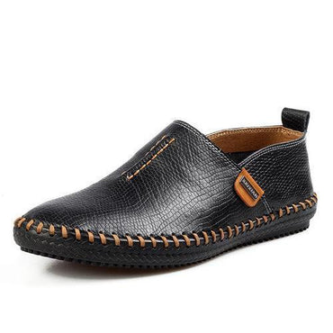 Men Hand Stitching Serpentine Pattern Lazy Slip On Casual Driving Loafers