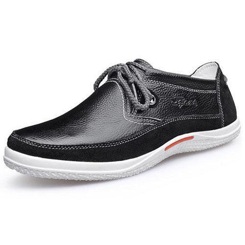 Men Metal Buckle Genuine Leather British Style Sport Casual Boat Shoes