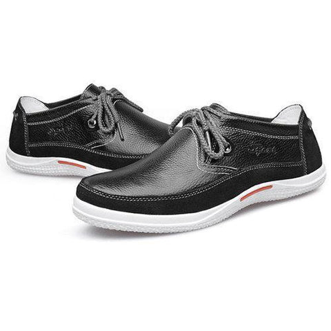 Men Metal Buckle Genuine Leather British Style Sport Casual Boat Shoes