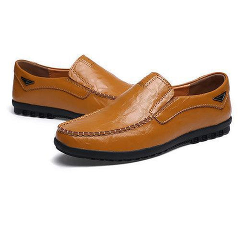 Men Pure Color British Style Outdoor Business Casual Driving Loafers