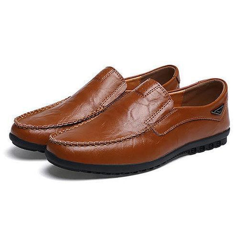 Men Pure Color British Style Outdoor Business Casual Driving Loafers