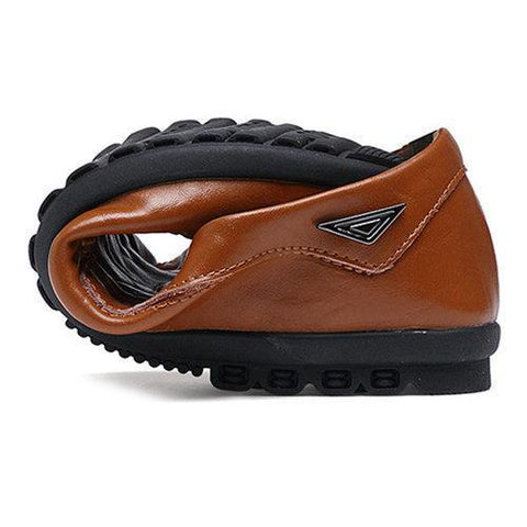 Men Pure Color British Style Outdoor Business Casual Driving Loafers