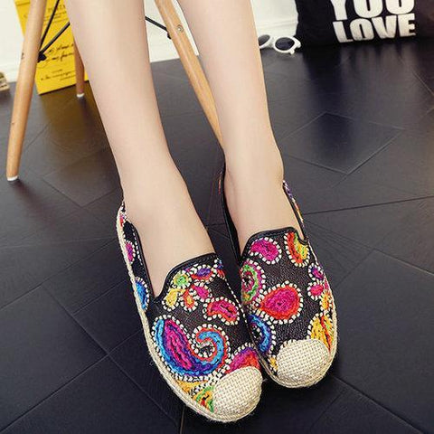 Colorful Mesh Breathable Casual Slip On Flat Pattern Loafers