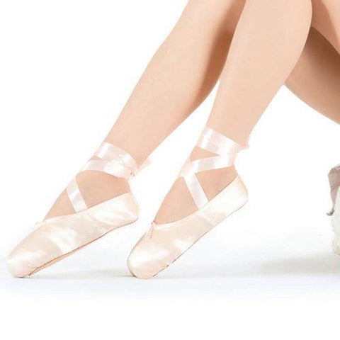 Pink Lace Up Strappy Ballet Flat Dance Shoes For Women