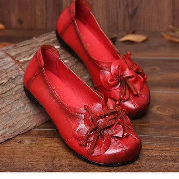 SOCOFY Flower Tassel Soft Shoes